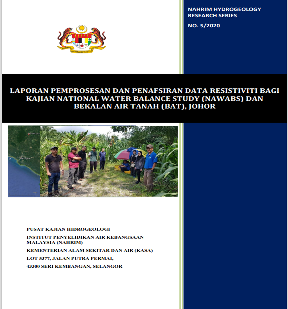 Thumbnail for PEMPROSESAN DAN PENAFSIRAN DATA RESISTIVITI BAGI  KAJIAN NATIONAL WATER BALANCE STUDY (NAWABS) DAN  BEKALAN AIR TANAH (BAT), JOHOR