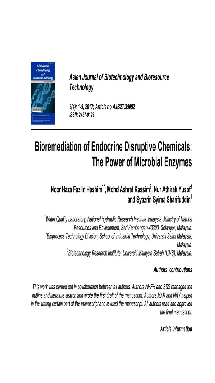 Thumbnail for Bioremediation of Endocrine Disruptive Chemicals: The Power of Microbial Enzymes