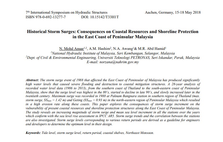 Thumbnail for Historical storm surges: consequences on coastal resources and shoreline protection in East Coast of Peninsular Malaysia