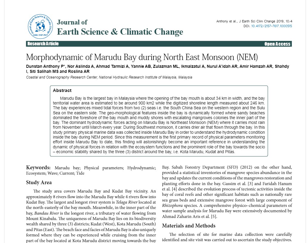 Thumbnail for Morphodynamic of Marudu Bay during North East Monsoon (NEM) 