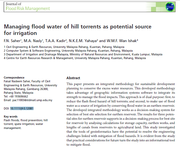 Thumbnail for Managing flood water of hill torrents as potential source for irrigation