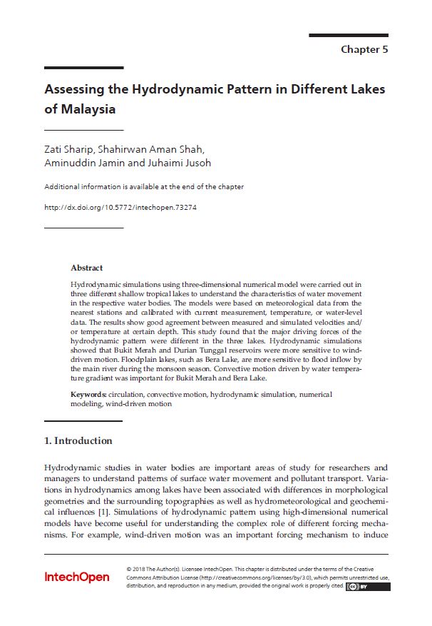 Thumbnail for Assessing the hydrodynamic patterns of different lakes in Malaysia