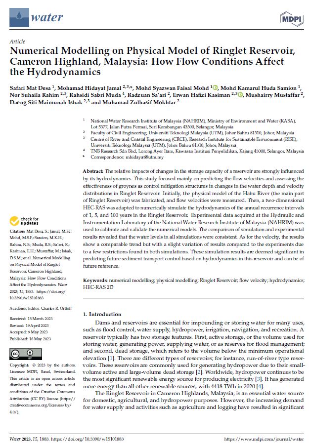 Thumbnail for Numerical Modelling on Physical Model of Ringlet Reservoir, Cameron Highland, Malaysia: How Flow Conditions Affect the Hydrodynamics