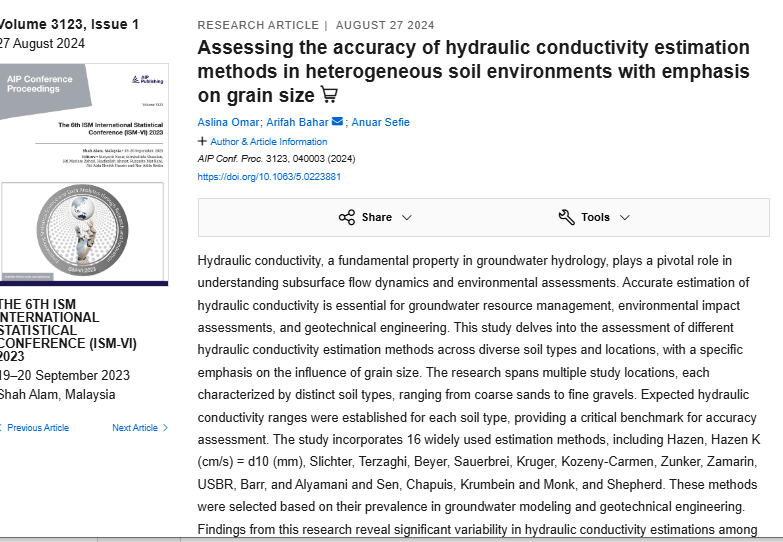 Thumbnail for Assessing the accuracy of hydraulic conductivity estimation methods in heterogeneous soil environments with emphasis on grain size