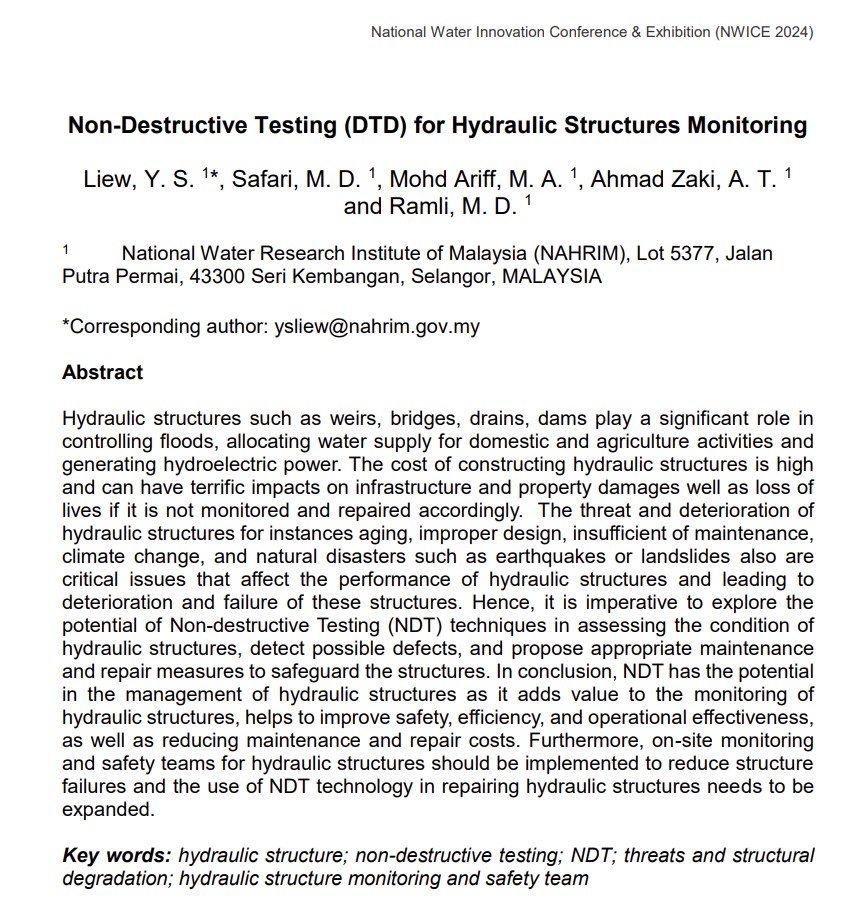 Thumbnail for Non-Destructive Testing (NDT) for Hydraulic Structures Monitoring
