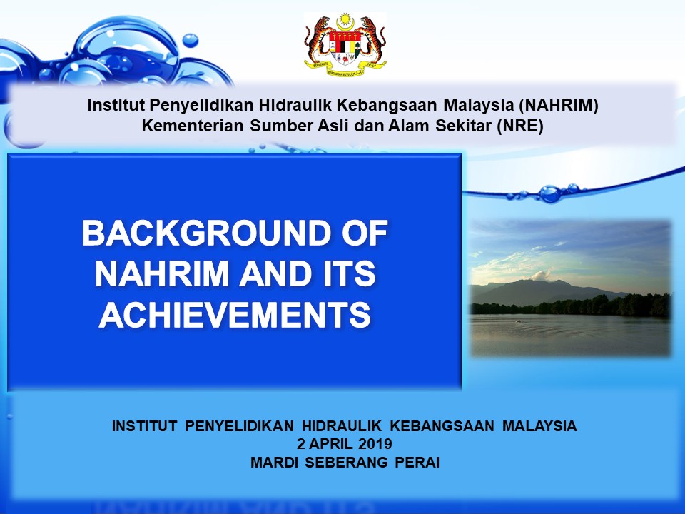 Thumbnail for Background of NAHRIM and its achievements