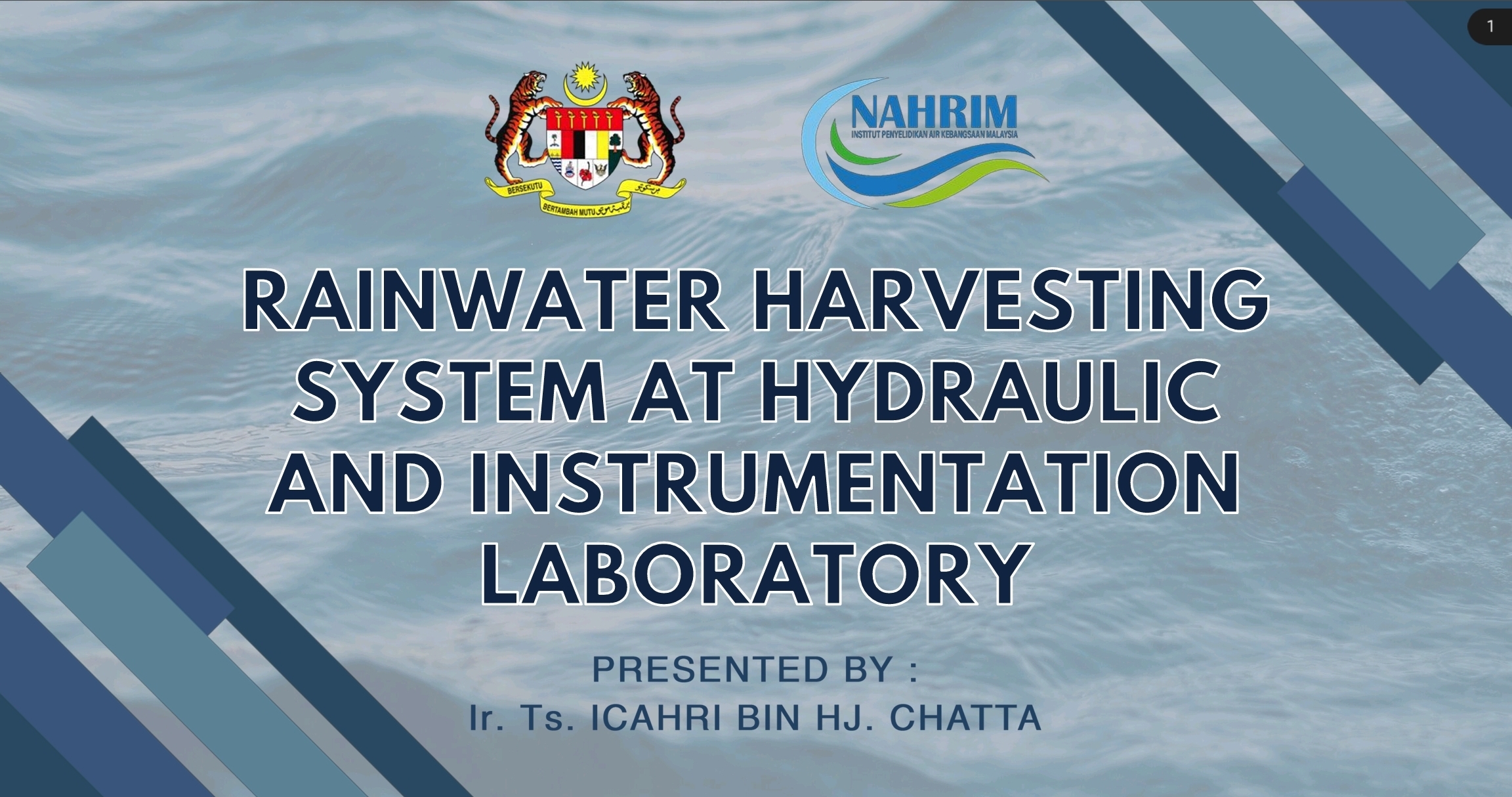 Thumbnail for RAINWATER HARVESTING SYSTEM AT HYDRAULIC AND INSTRUMENTATION LABORATORY 