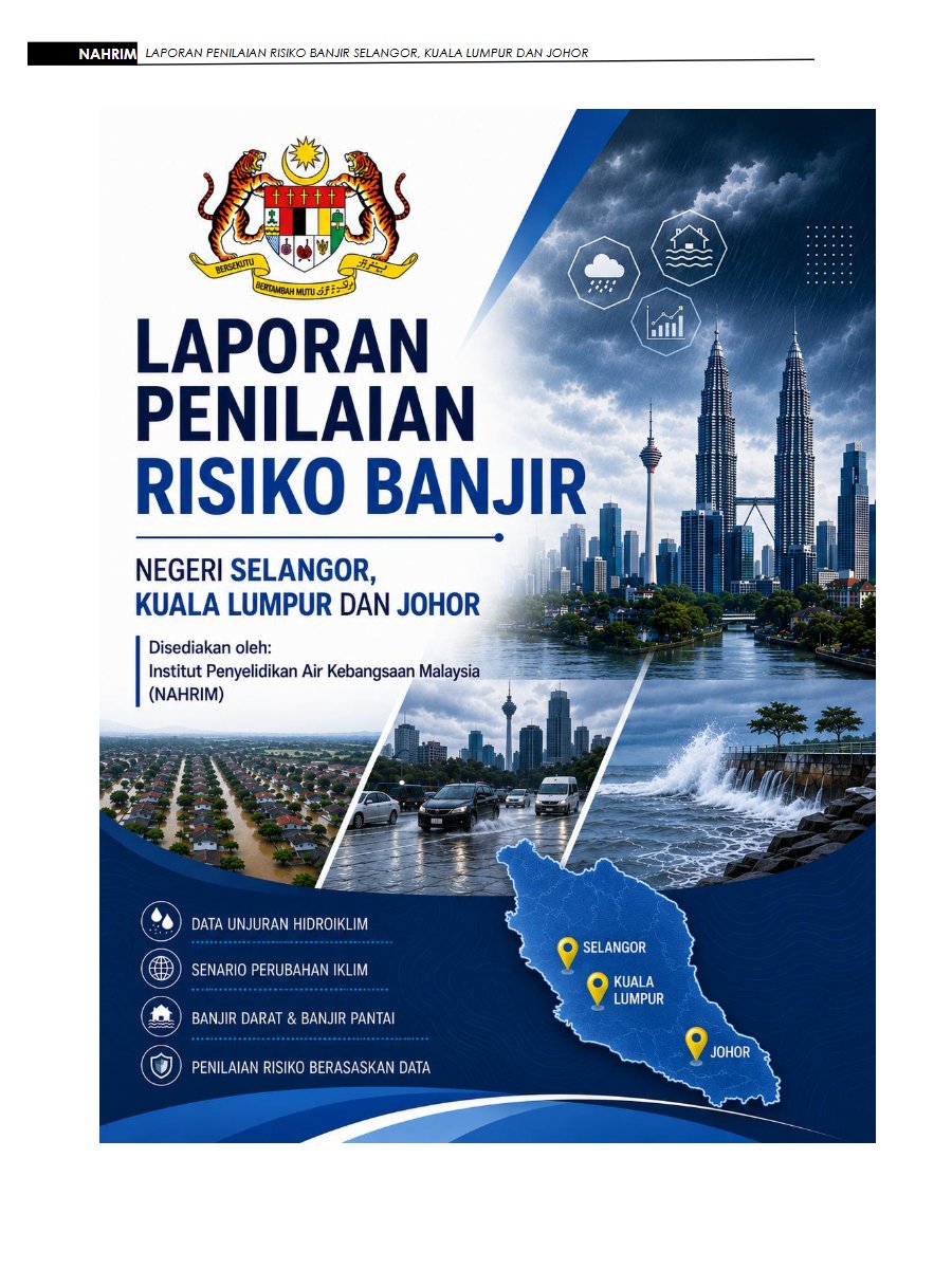 Thumbnail for Laporan Penilaian Risiko Banjir - Selangor, Kuala Lumpur and Johor